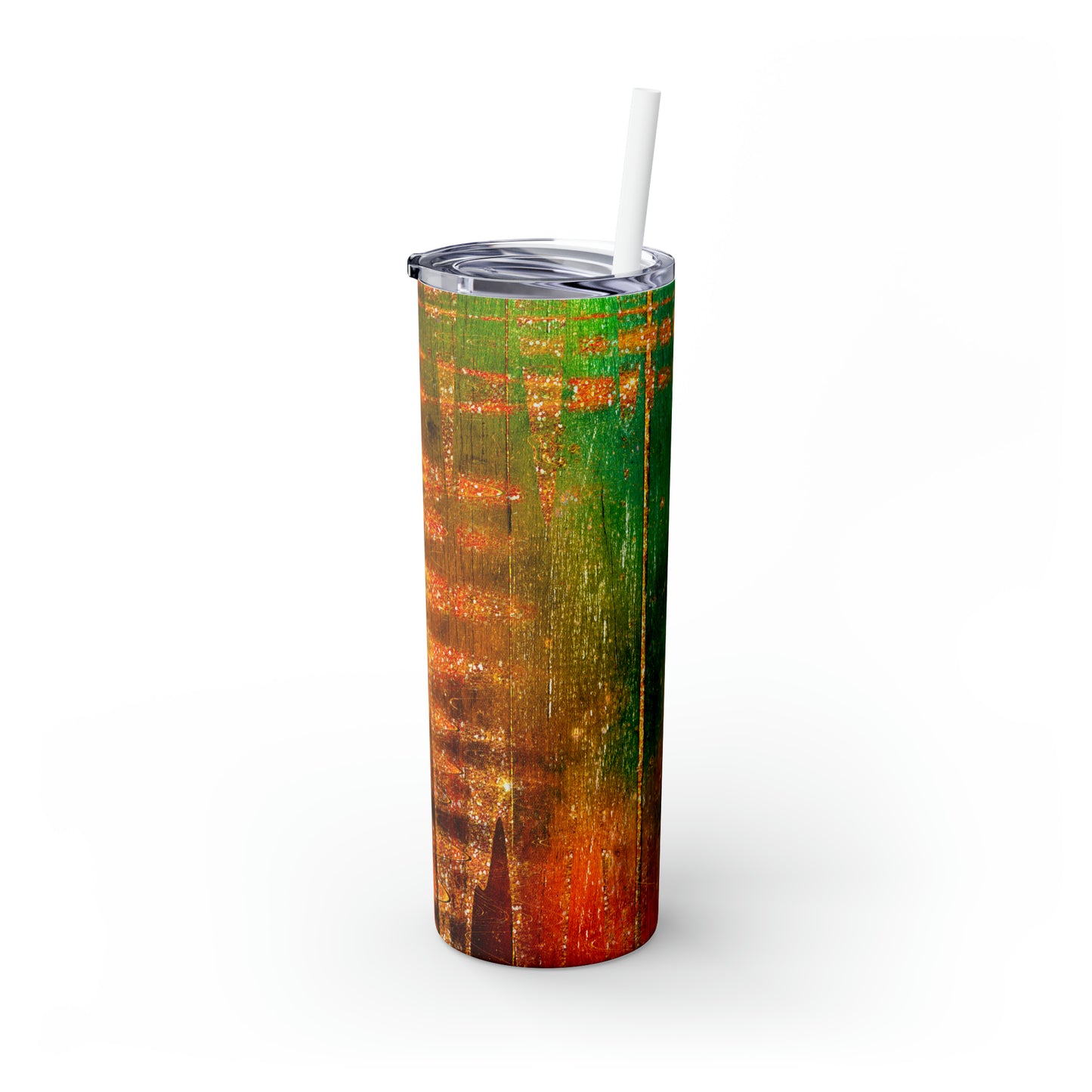 Wood Galaxy | Skinny Tumbler with Straw, 20oz | BPA-Free & Non-Toxic | Perfect For The Whole Family.