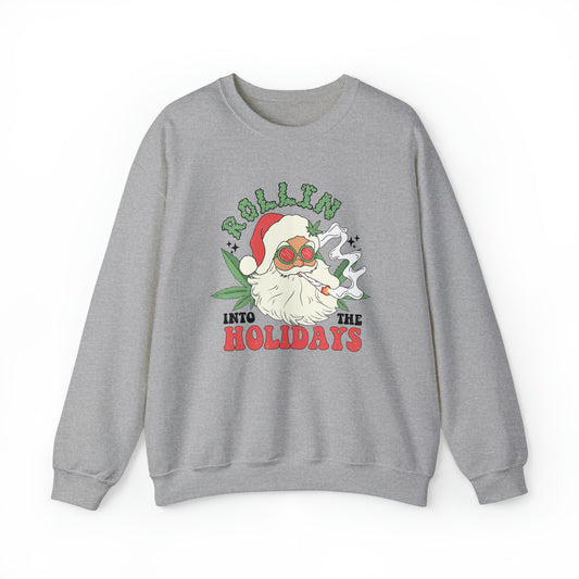 Rolling In The Holidays Christmas | Crewneck Sweatshirt | Unisex Crewneck Sweatshirt |