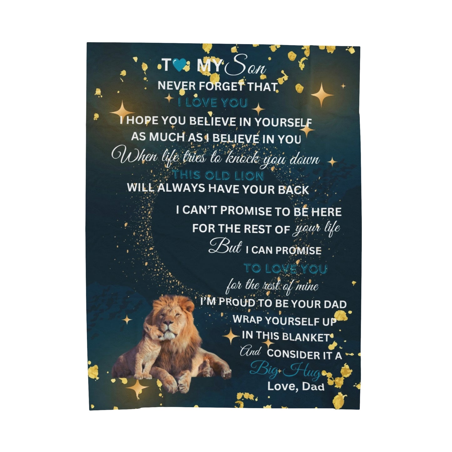My Son | Velveteen Plush Blanket | 60"x 80"