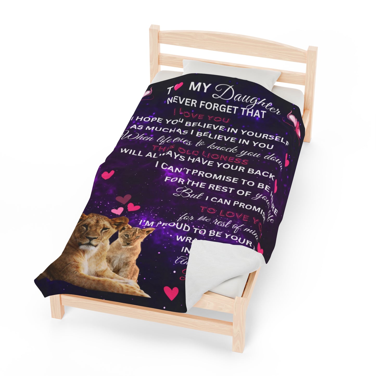 My Daughter| Velveteen Plush Blanket | 60" x 80"