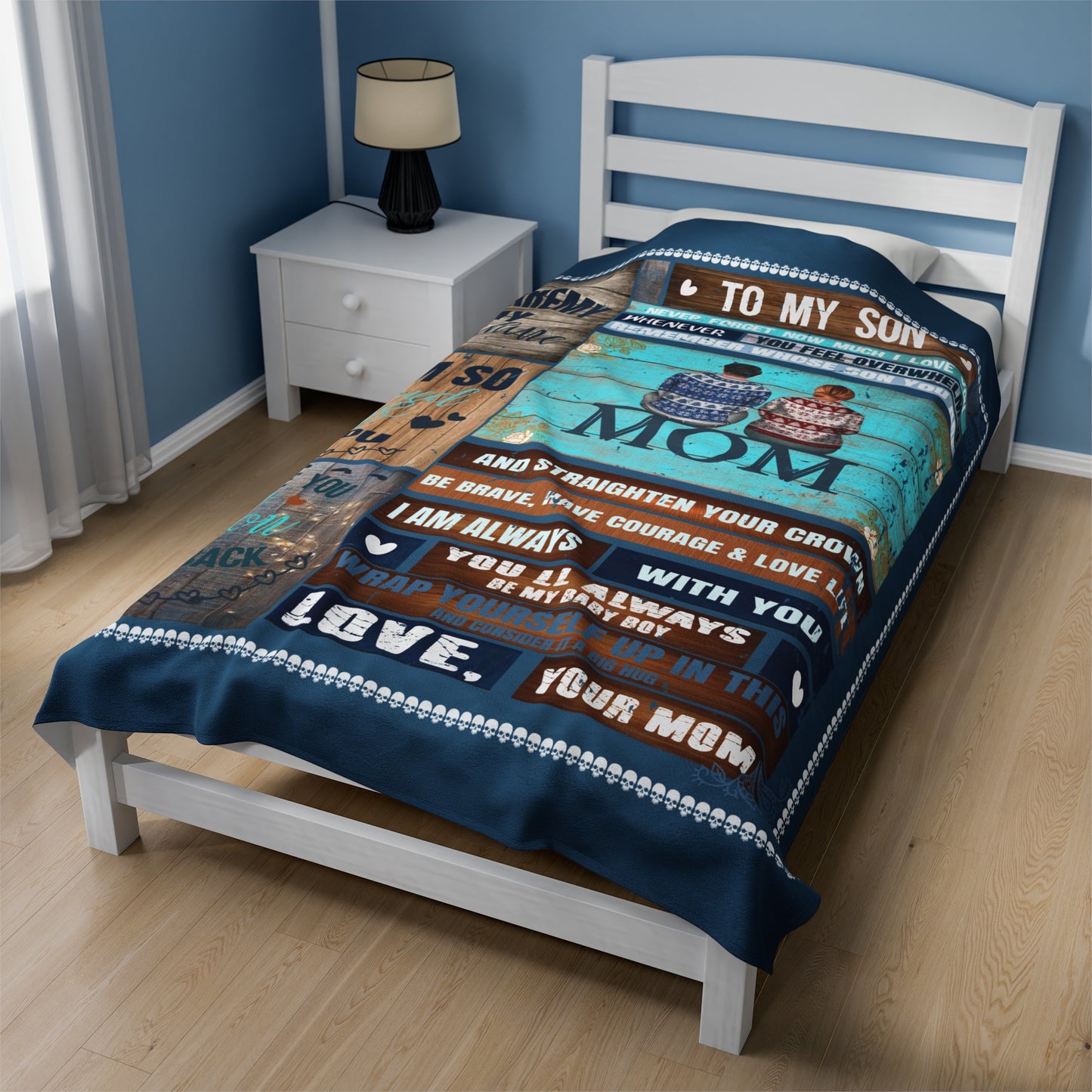 Unique One Of A Kind Son | Velveteen Plush Blanket | Perfect Son Gift