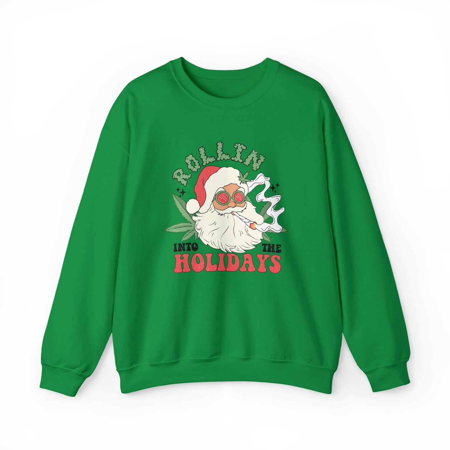 Rolling In The Holidays Christmas | Crewneck Sweatshirt | Unisex Crewneck Sweatshirt |