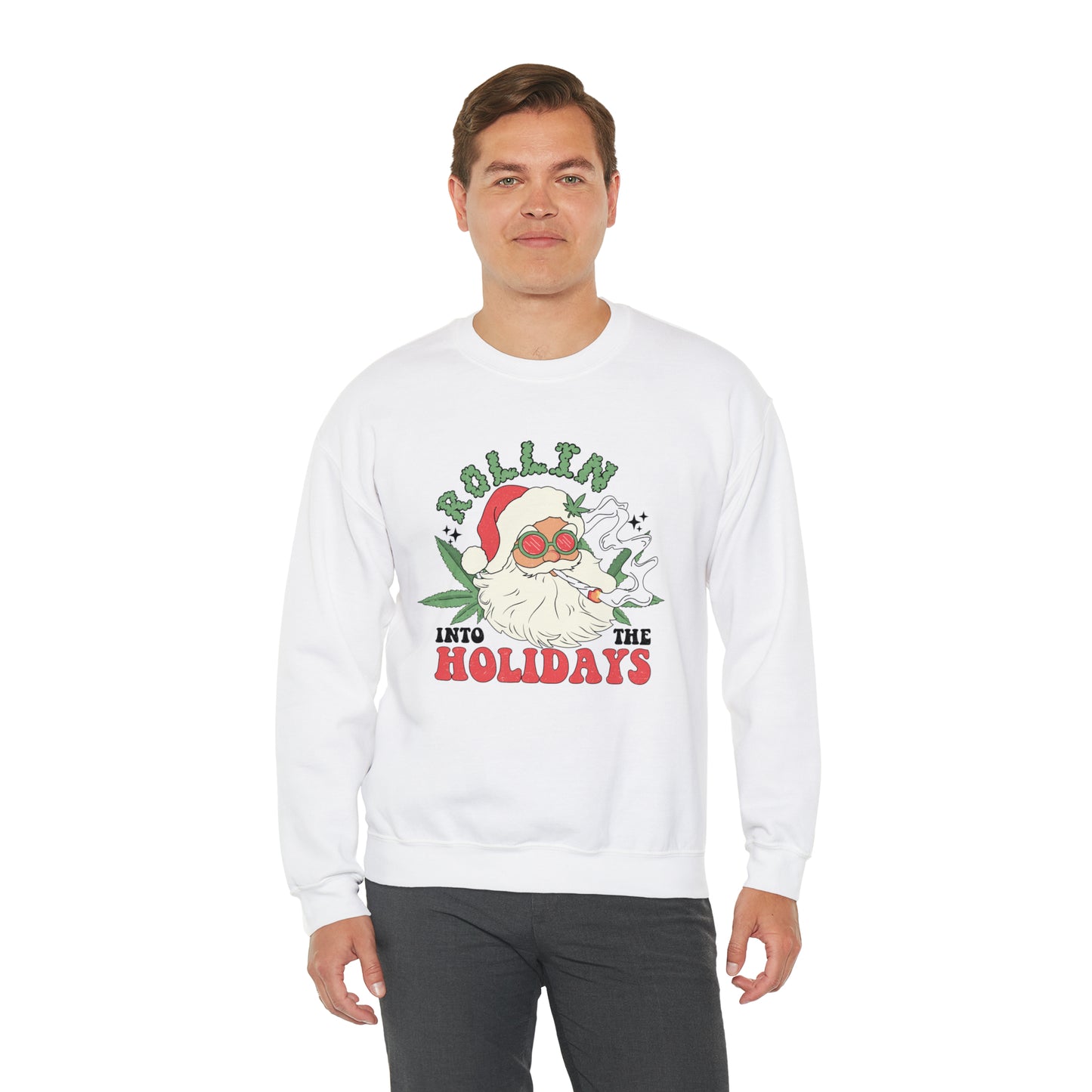 Rolling In The Holidays Christmas | Crewneck Sweatshirt | Unisex Crewneck Sweatshirt |