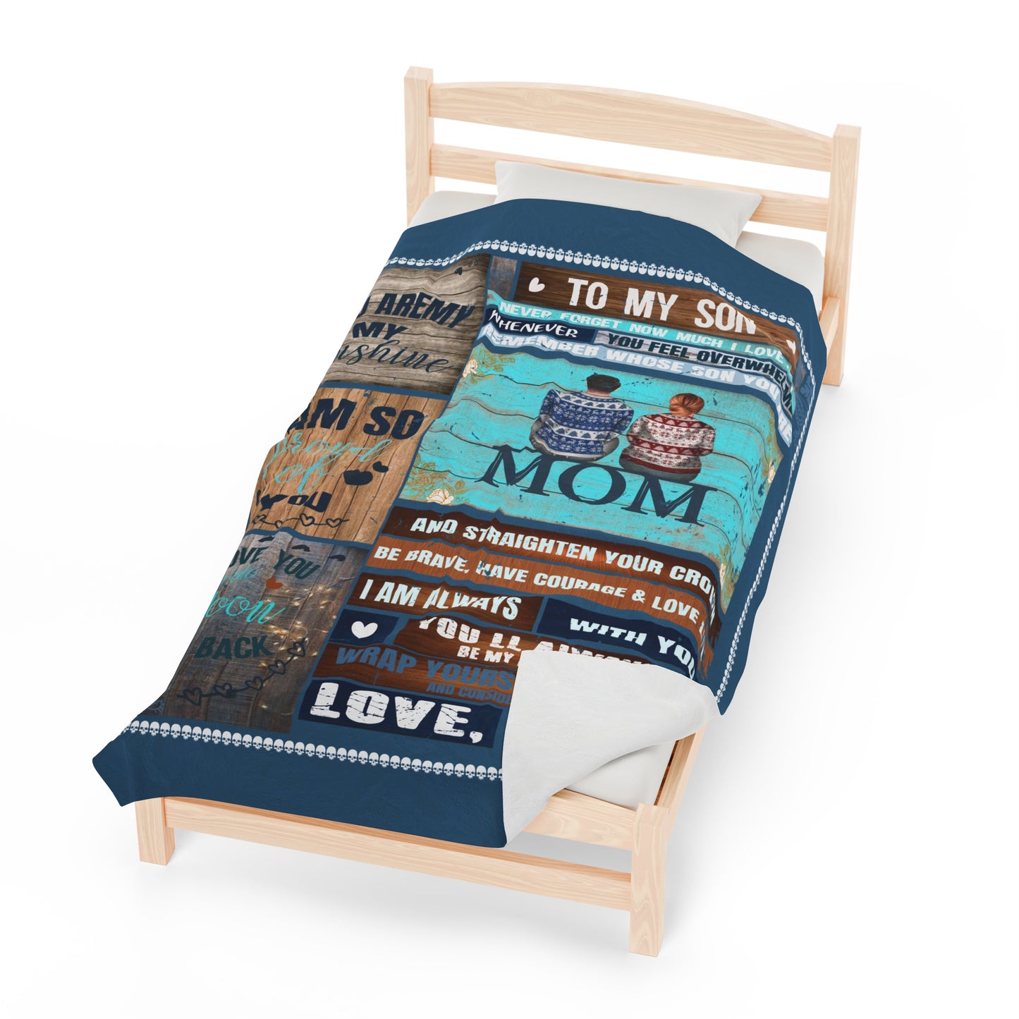 Unique One Of A Kind Son | Velveteen Plush Blanket | Perfect Son Gift
