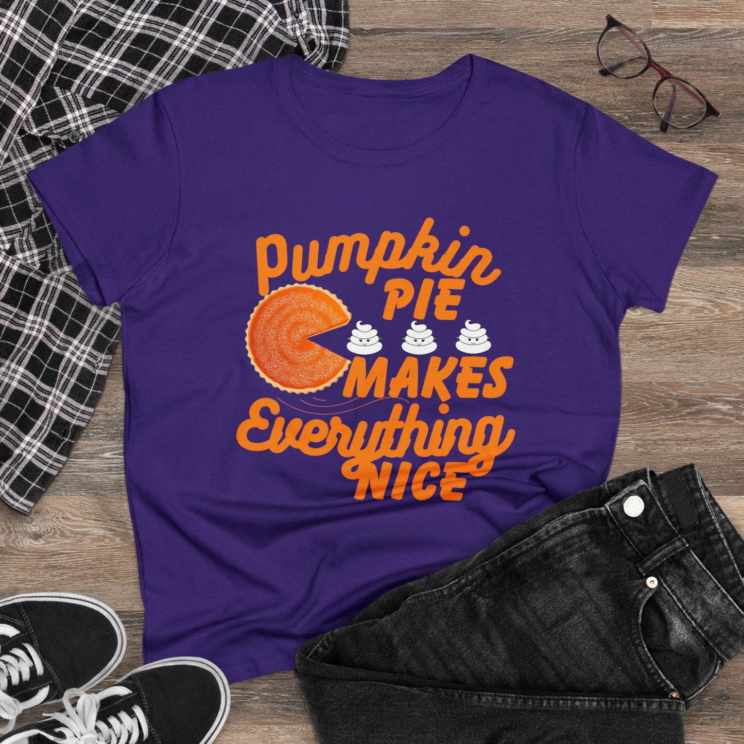 Pumpkin Spice Makes Everything Nice | Women's Midweight Cotton Tee