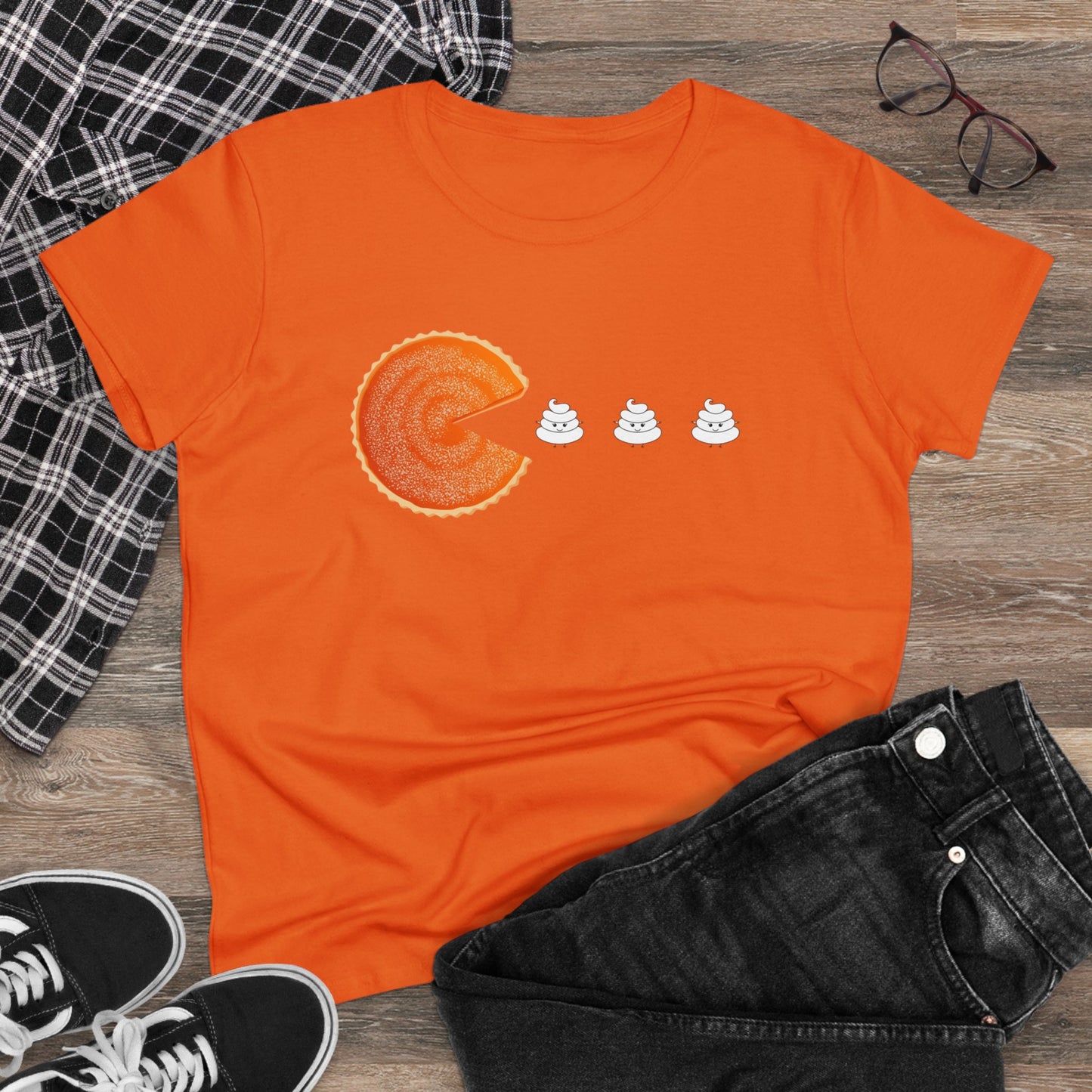Women's Pac Man Fall Tee | Midweight Cotton Tee