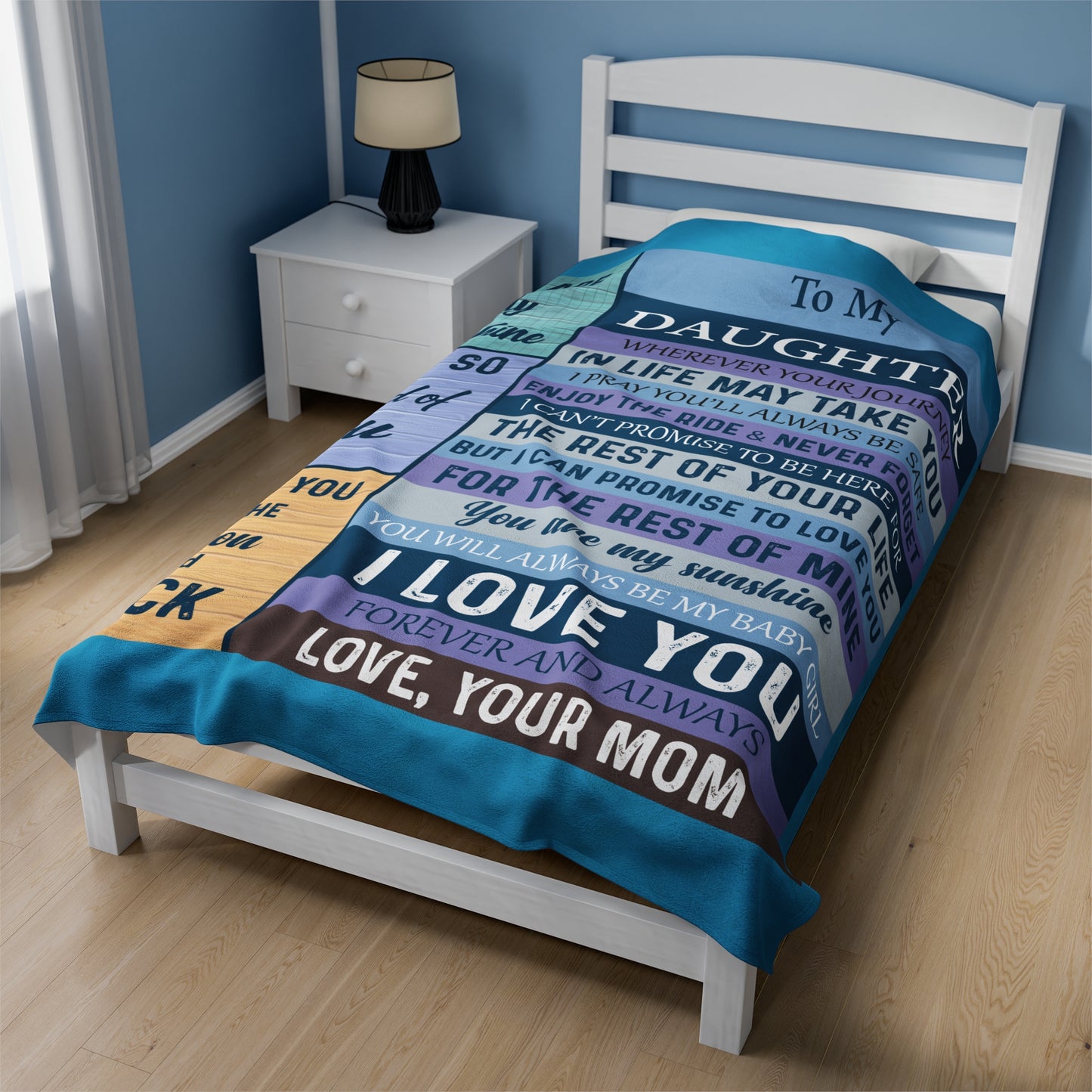 To My Daughter | Velveteen Plush Blanket | Perfect Daughter Gift