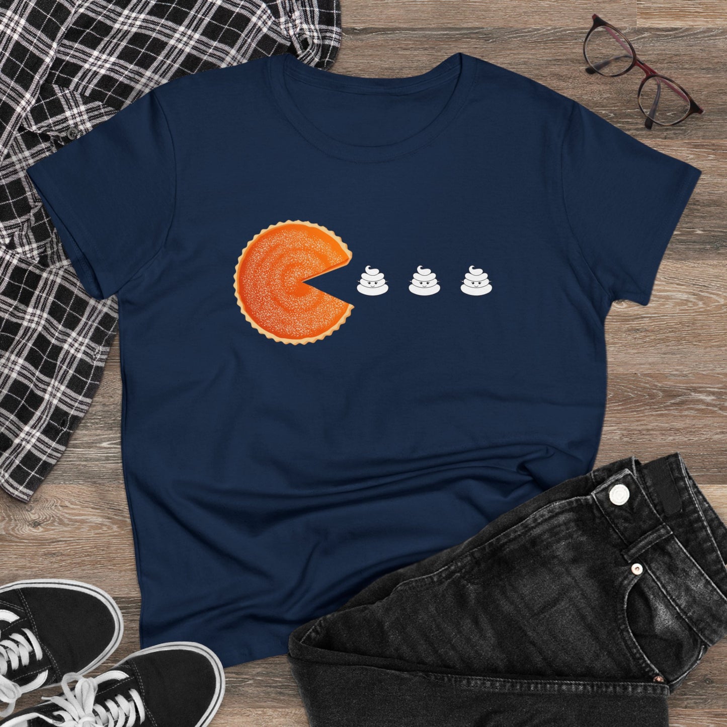 Women's Pac Man Fall Tee | Midweight Cotton Tee