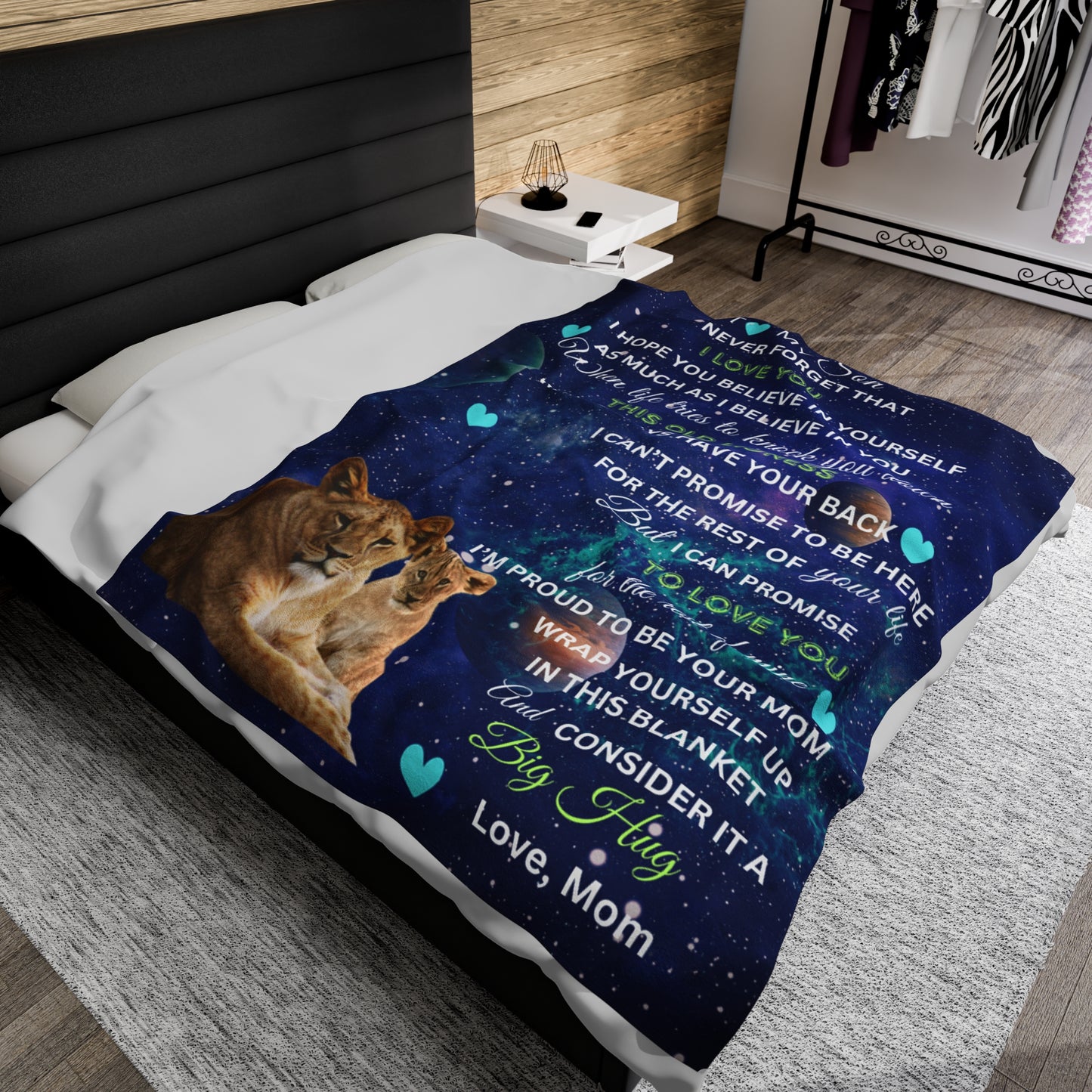 To My Son | Velveteen Plush Blanket | 60" X 80"