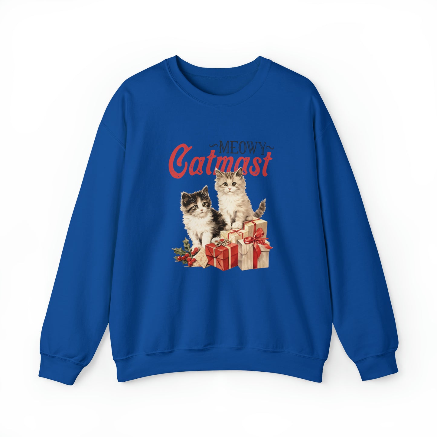 Moewy Catmas Crewneck Sweatshirt | Christmas Favorite Sweatshirt | Unisex Sizing