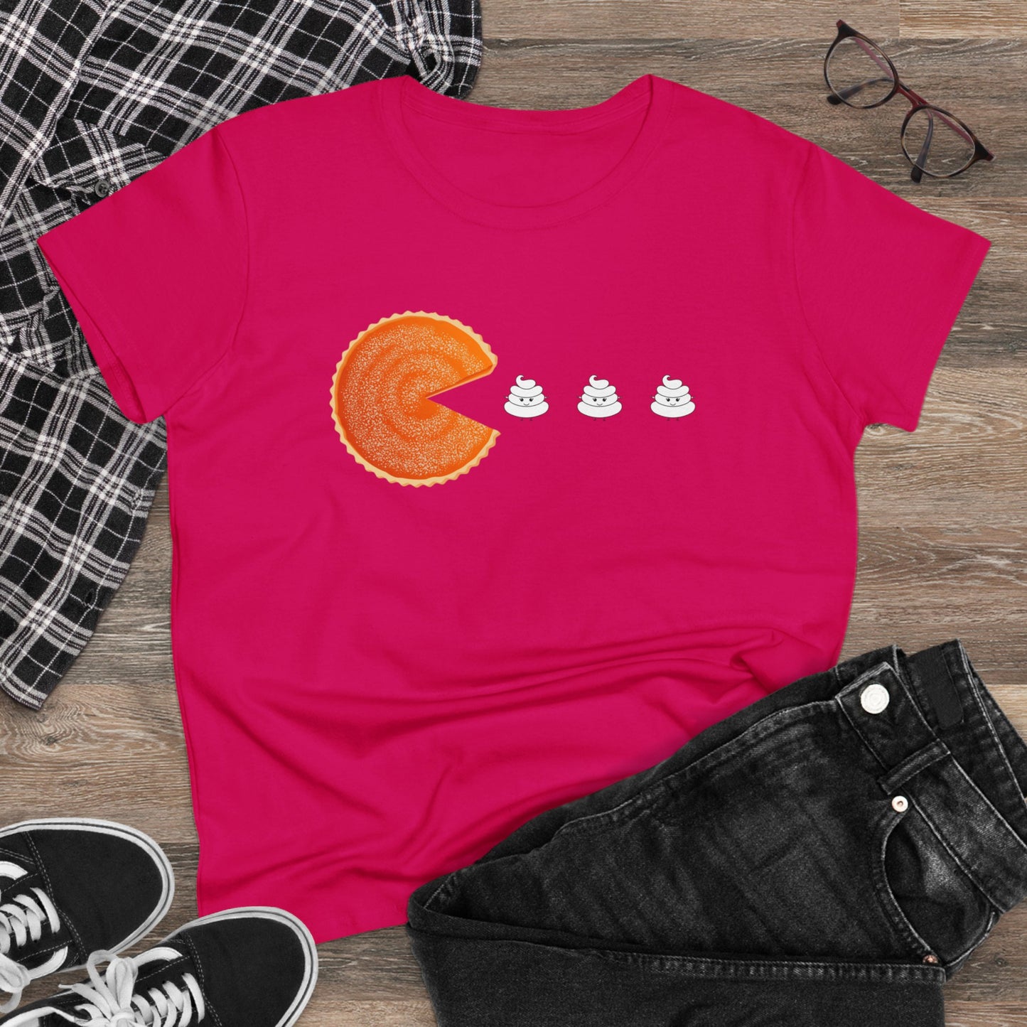 Women's Pac Man Fall Tee | Midweight Cotton Tee