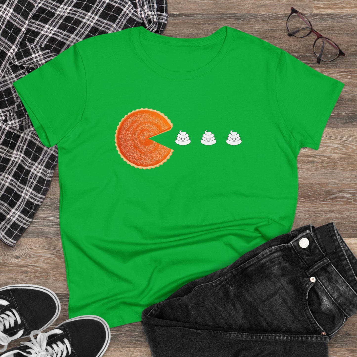 Women's Pac Man Fall Tee | Midweight Cotton Tee