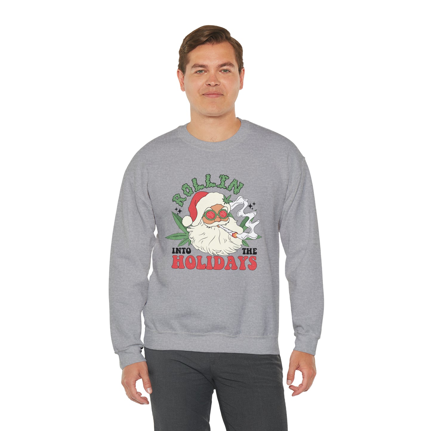 Rolling In The Holidays Christmas | Crewneck Sweatshirt | Unisex Crewneck Sweatshirt |