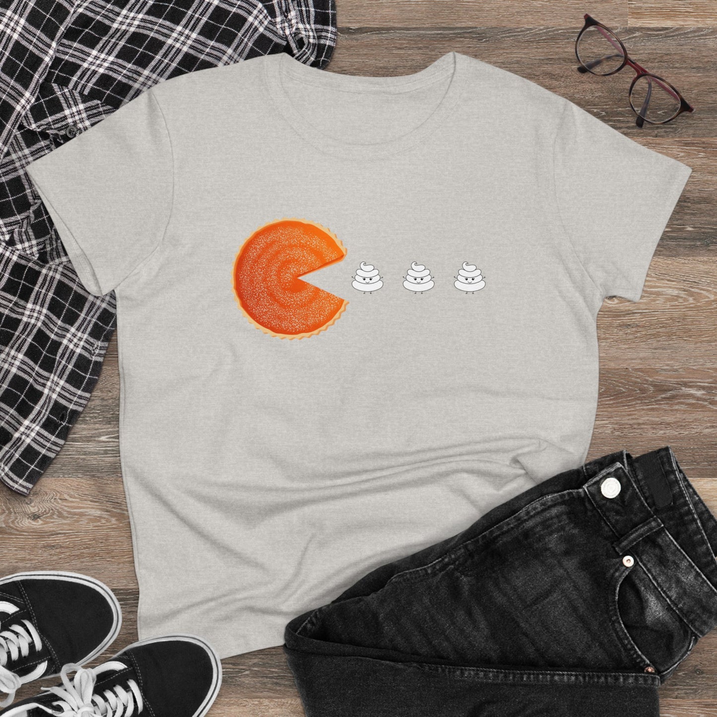 Women's Pac Man Fall Tee | Midweight Cotton Tee