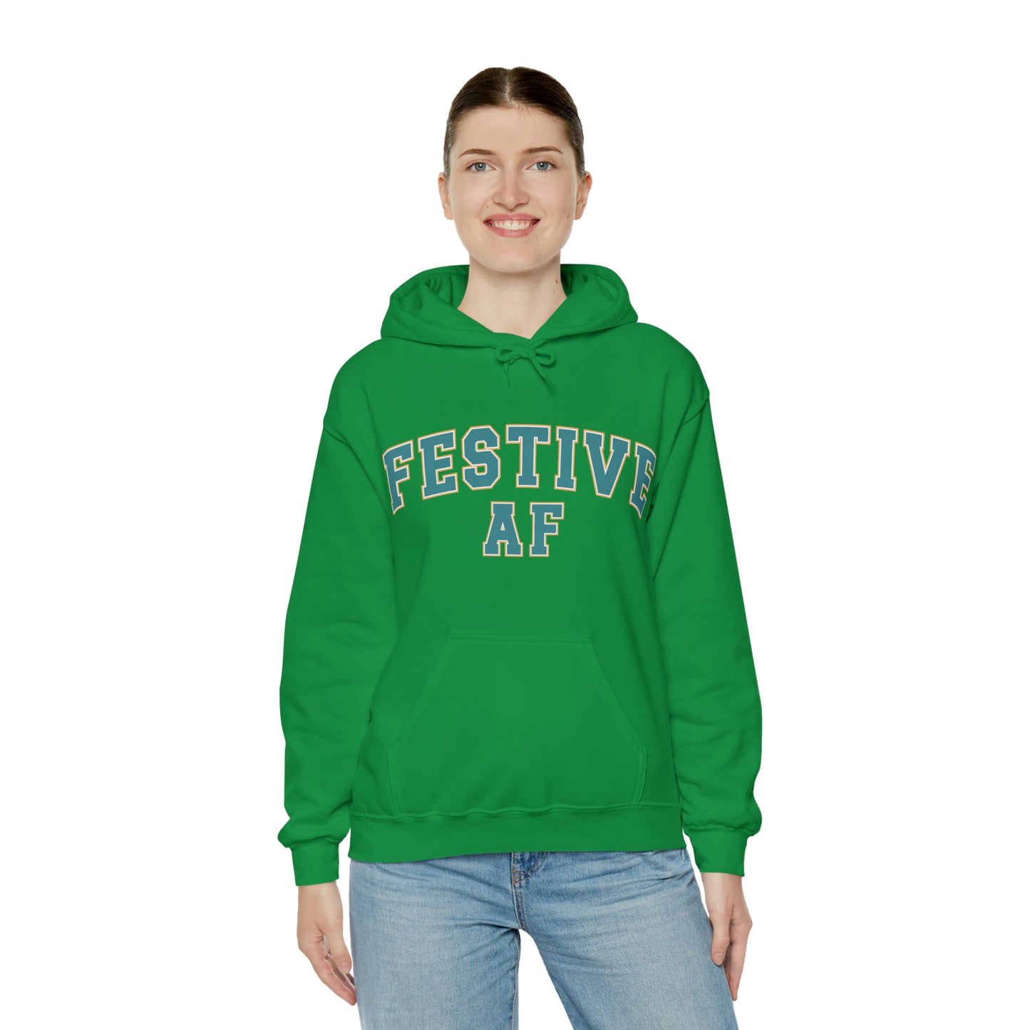 Festive AF |Unisex| Hooded Sweatshirt