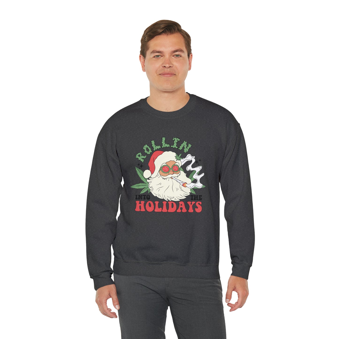 Rolling In The Holidays Christmas | Crewneck Sweatshirt | Unisex Crewneck Sweatshirt |