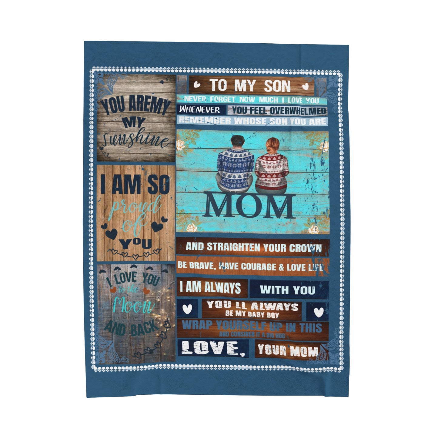 Unique One Of A Kind Son | Velveteen Plush Blanket | Perfect Son Gift