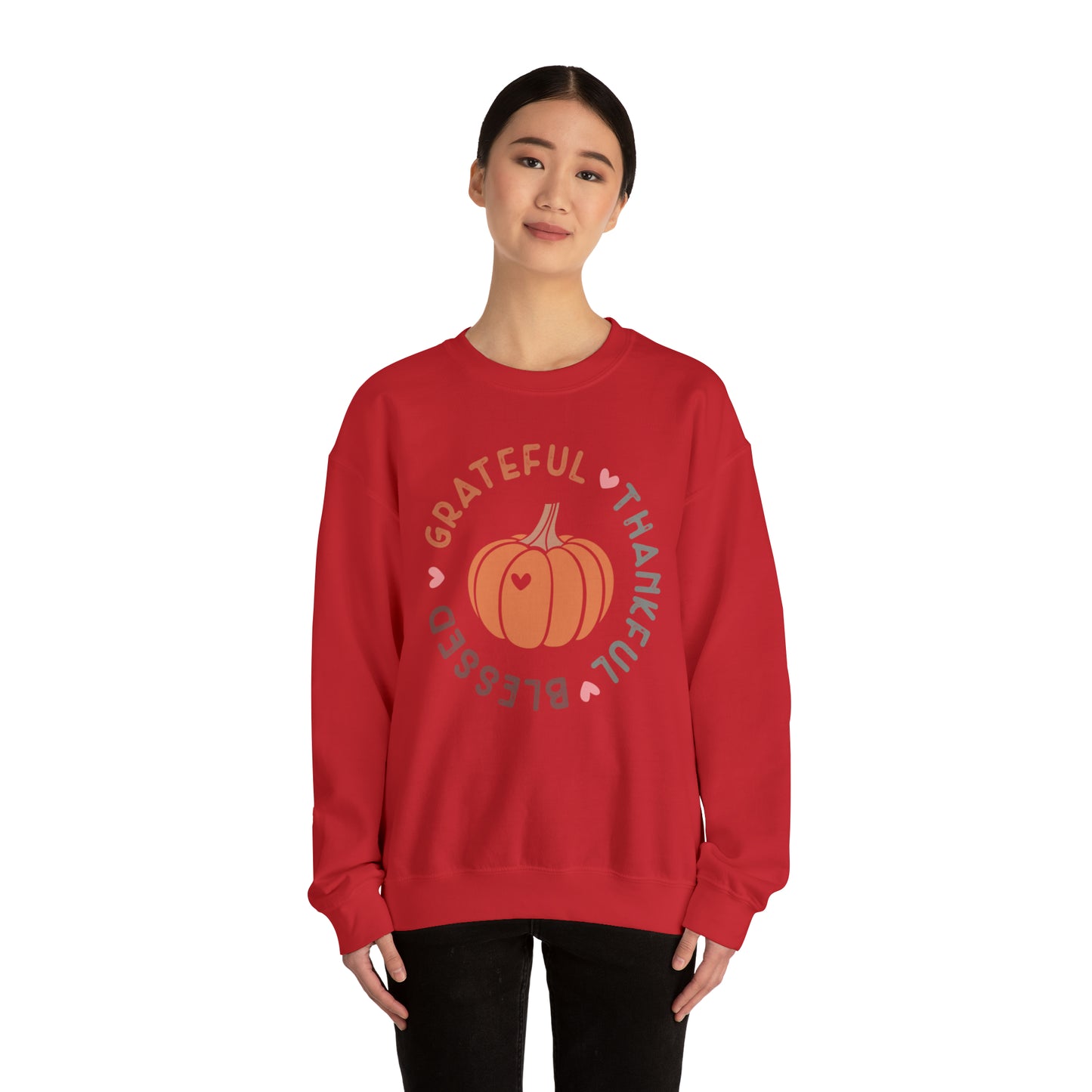 Grateful Thankful Blessed | Crewneck Sweatshirt | Thanksgiving Sweatshirt