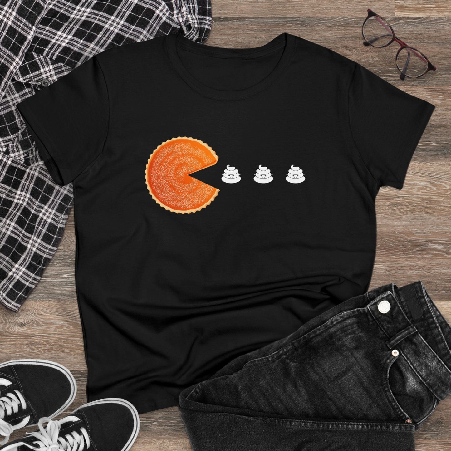 Women's Pac Man Fall Tee | Midweight Cotton Tee