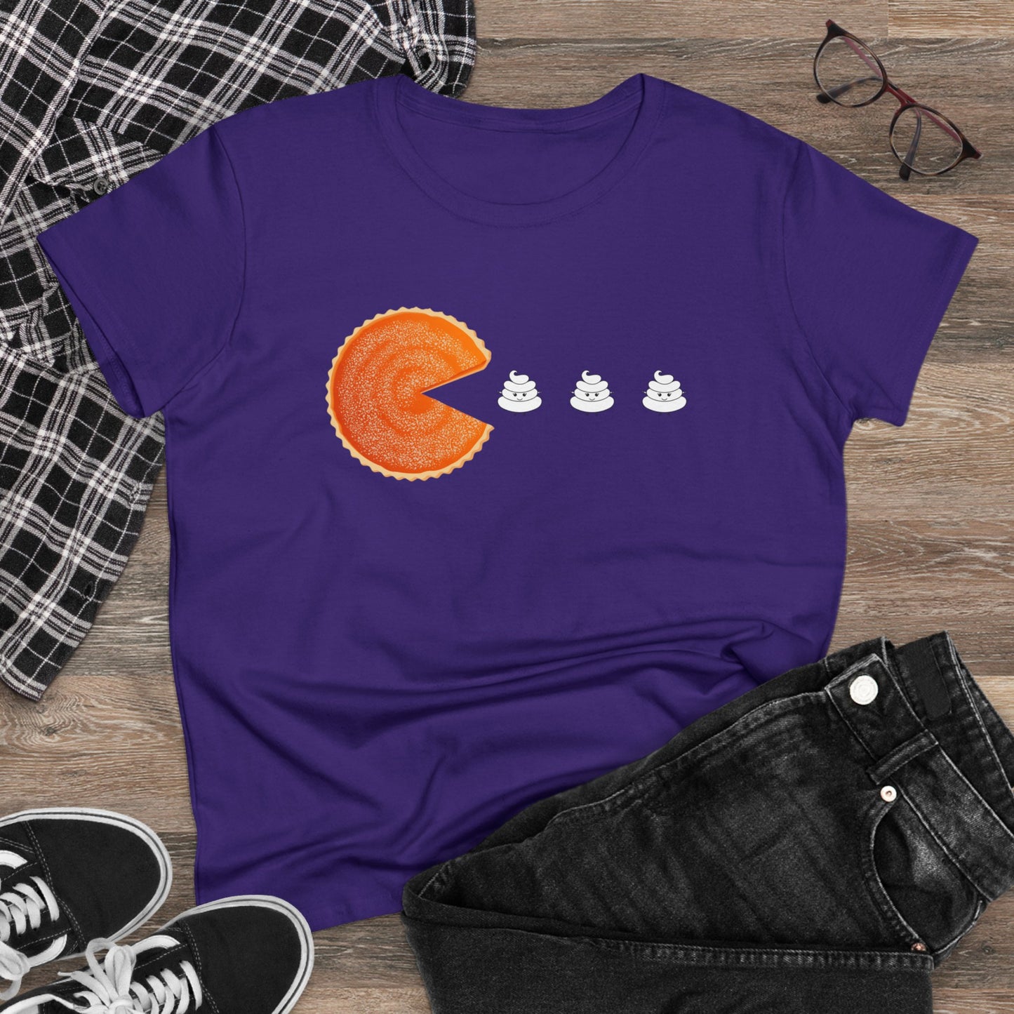 Women's Pac Man Fall Tee | Midweight Cotton Tee