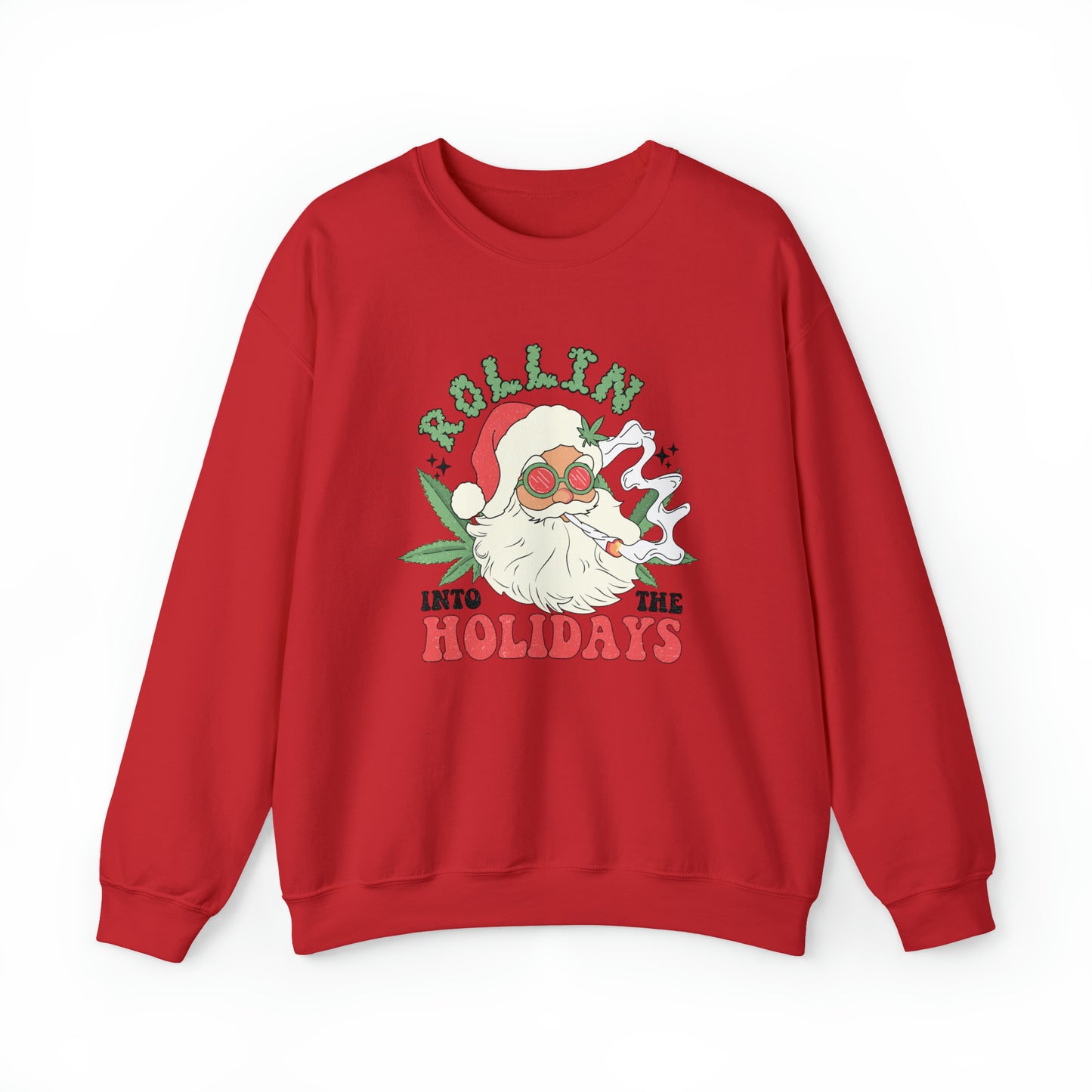 Rolling In The Holidays Christmas | Crewneck Sweatshirt | Unisex Crewneck Sweatshirt |