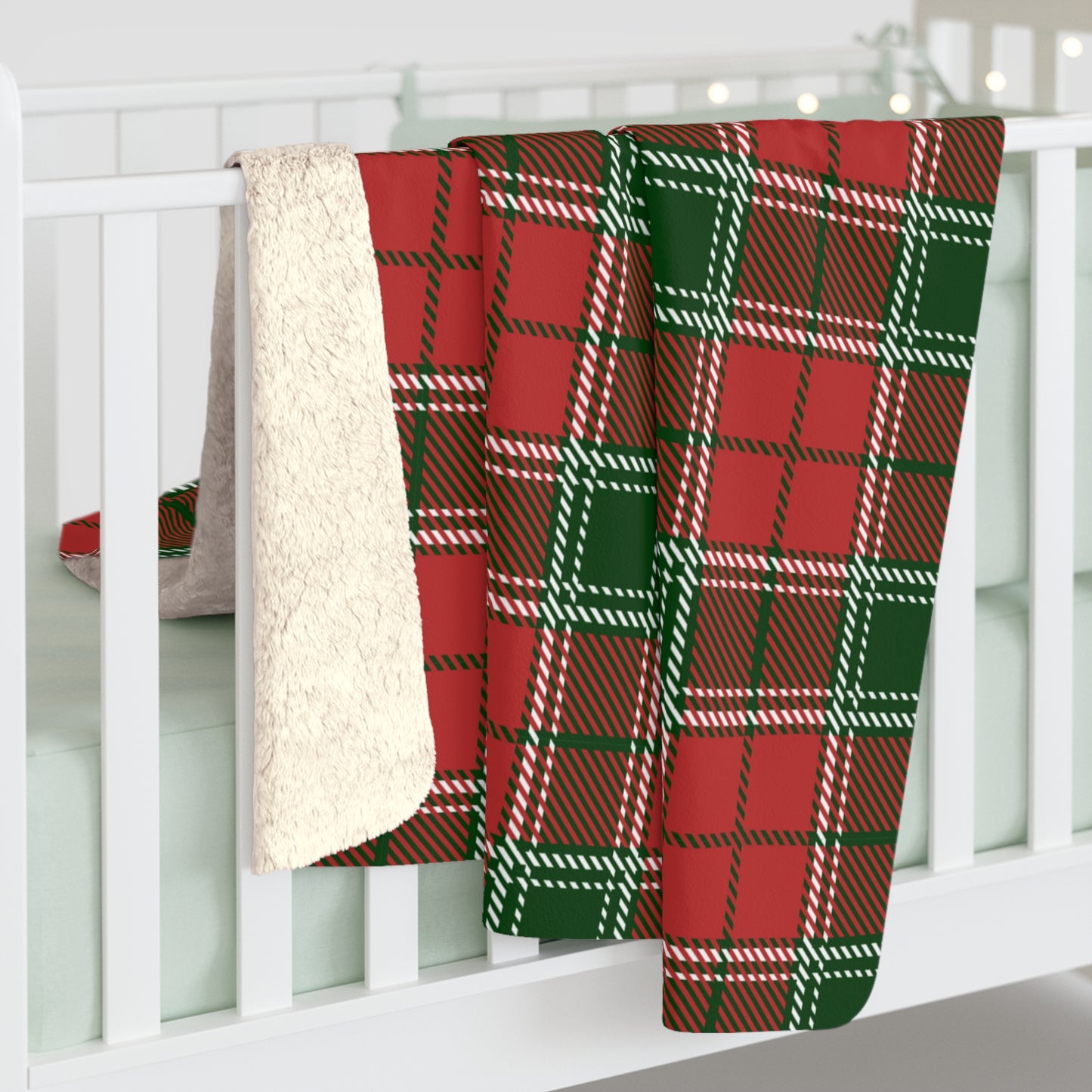 Christmas Tartan Plaid | Sherpa Fleece Blanket
