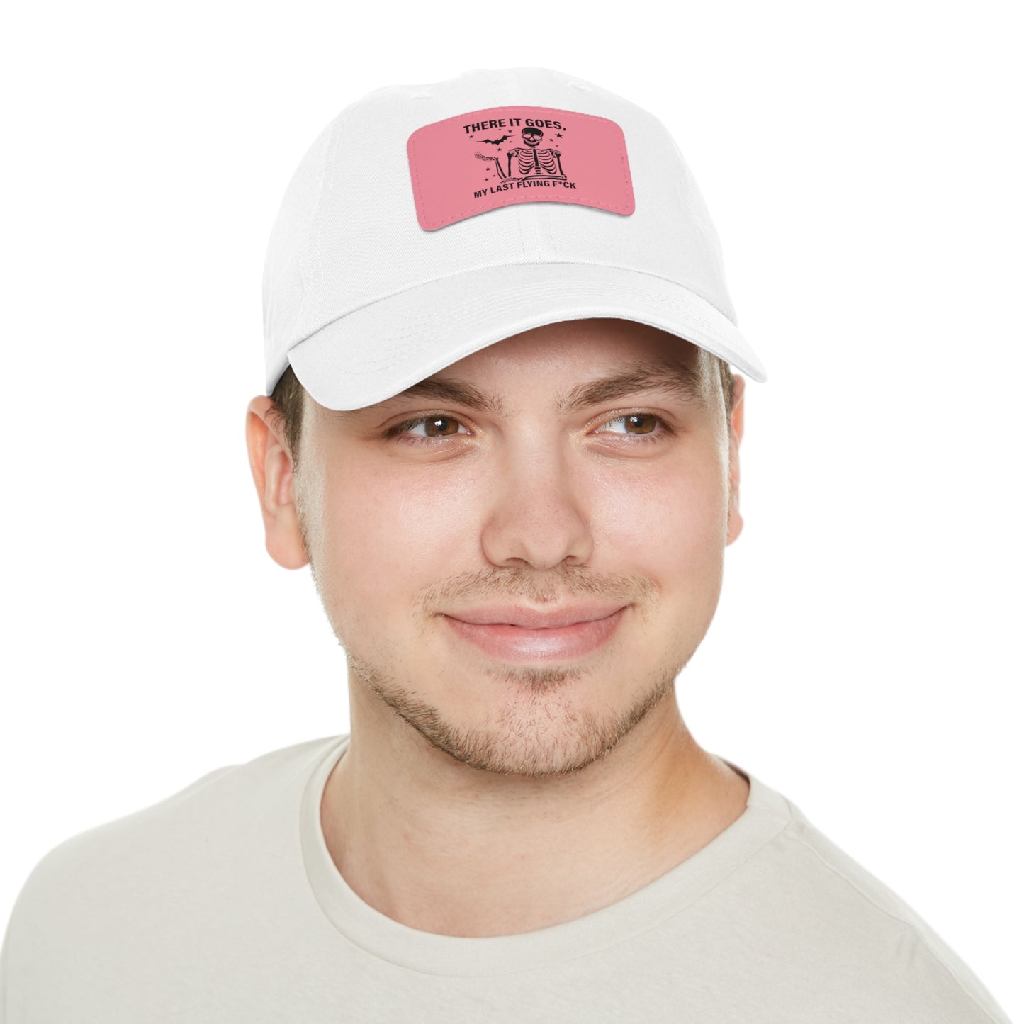 There It Goes My Last Flying Fuck | Dad Hat with Rectangular Leather Patch | Unisex Hat