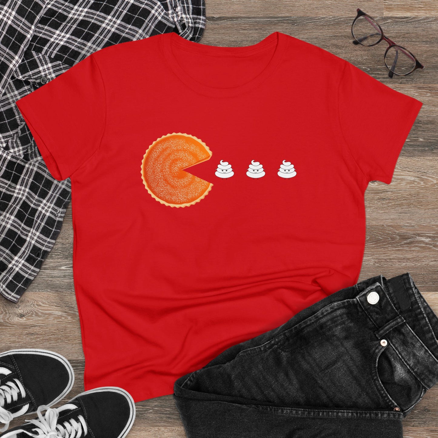 Women's Pac Man Fall Tee | Midweight Cotton Tee