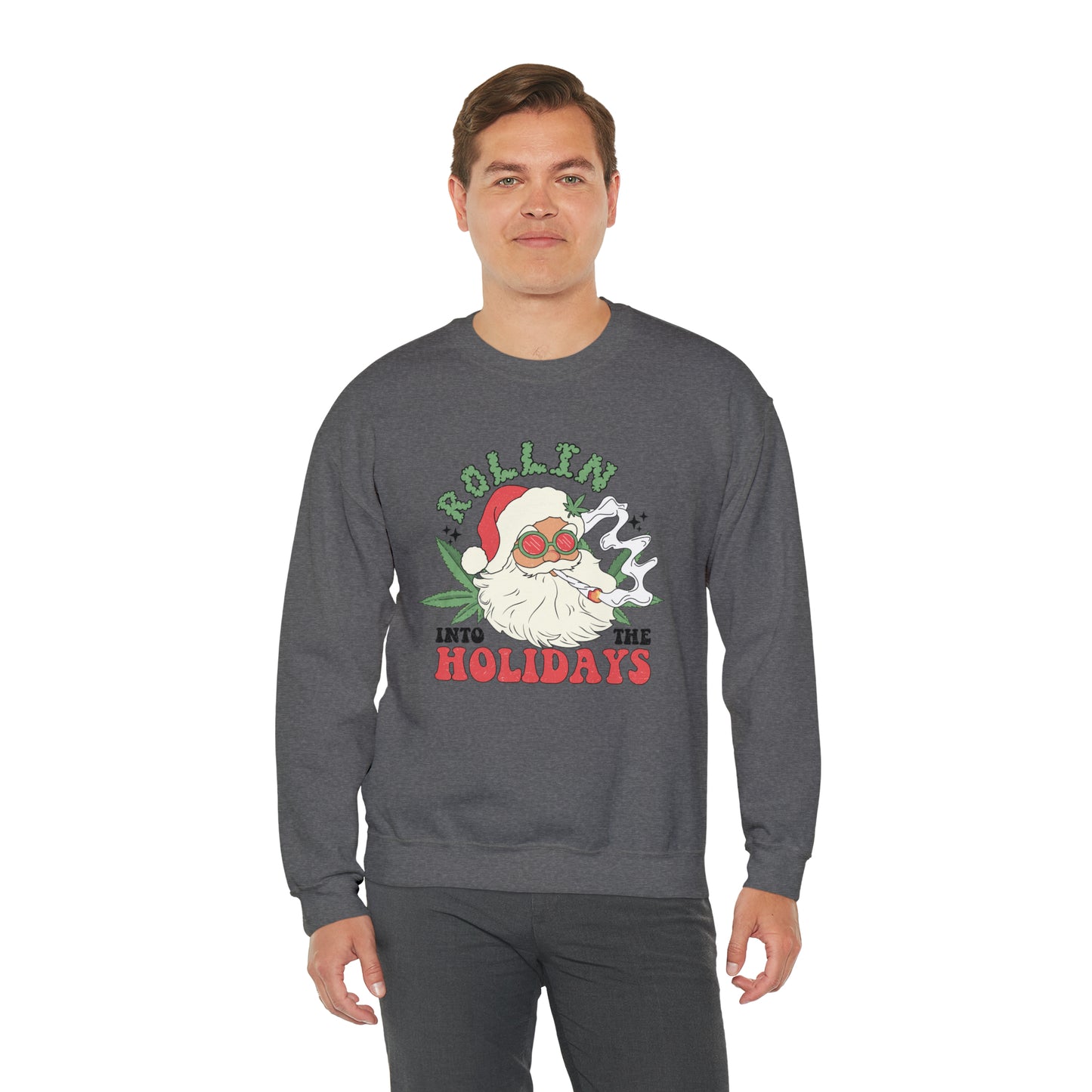Rolling In The Holidays Christmas | Crewneck Sweatshirt | Unisex Crewneck Sweatshirt |