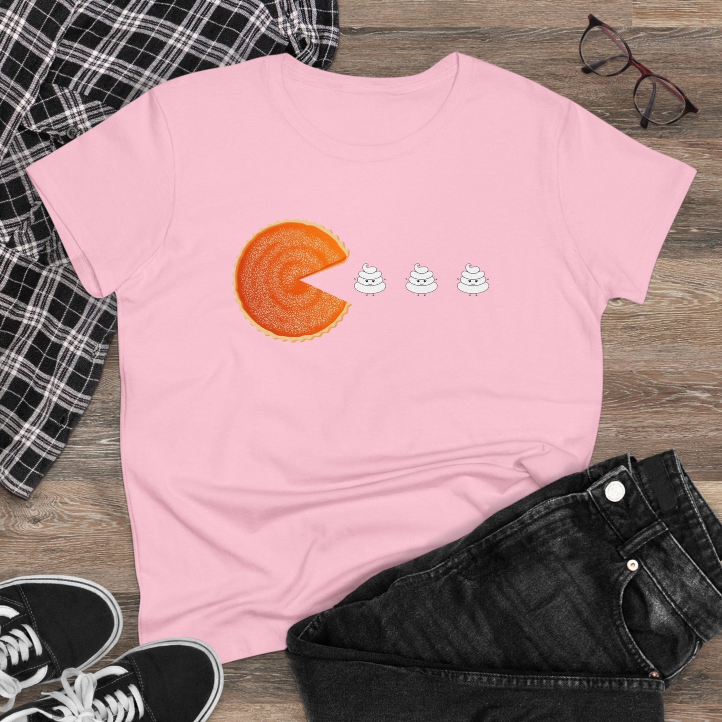 Women's Pac Man Fall Tee | Midweight Cotton Tee