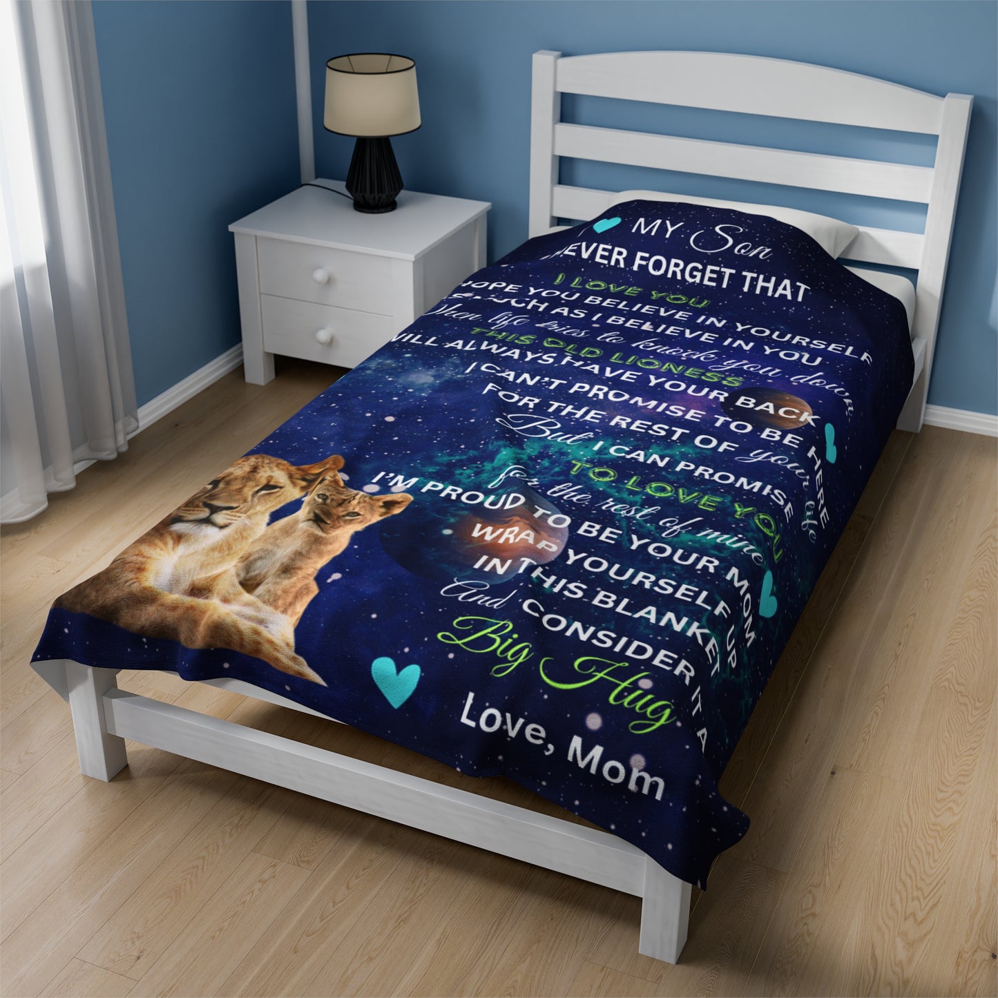 To My Son | Velveteen Plush Blanket | 60" X 80"