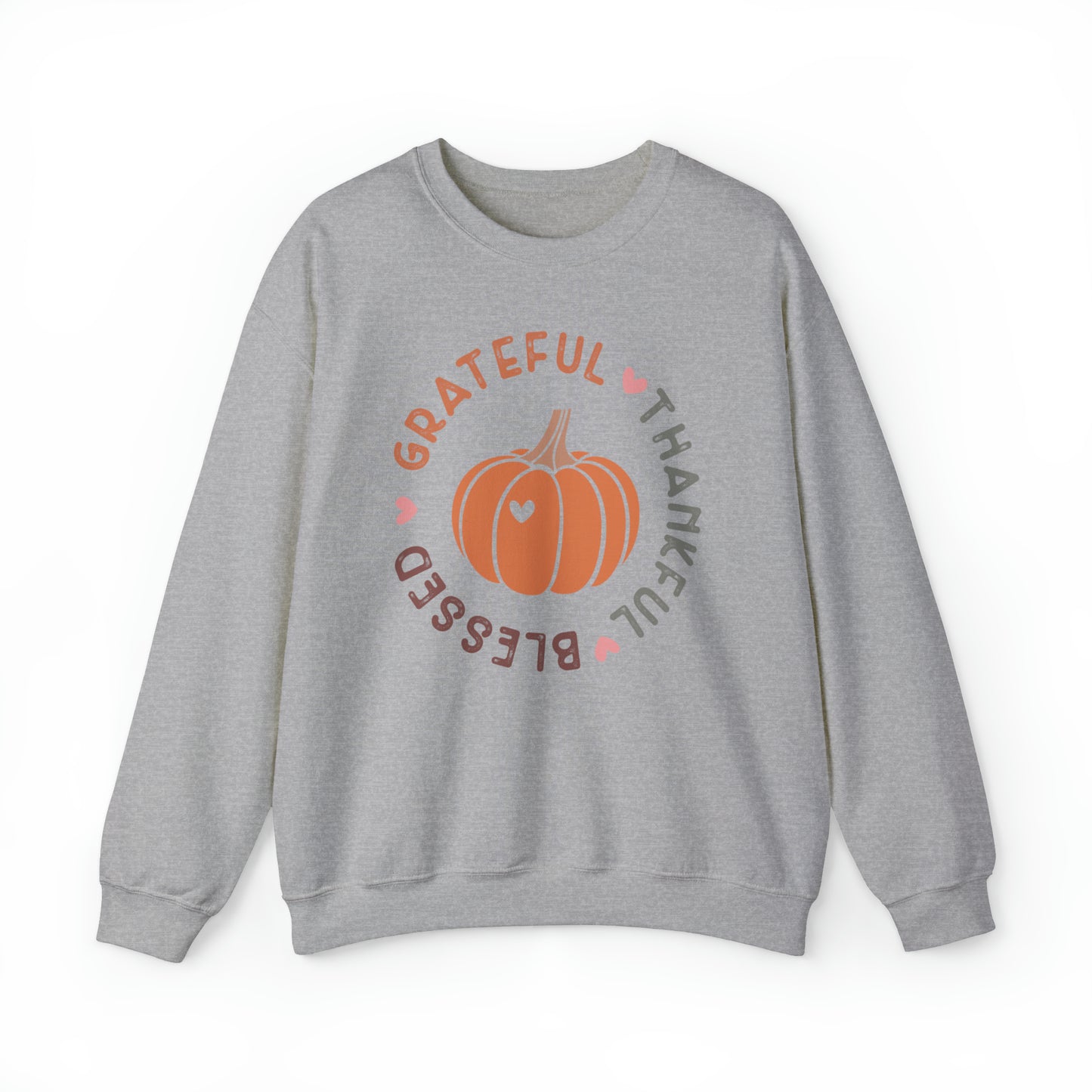 Grateful Thankful Blessed | Crewneck Sweatshirt | Thanksgiving Sweatshirt