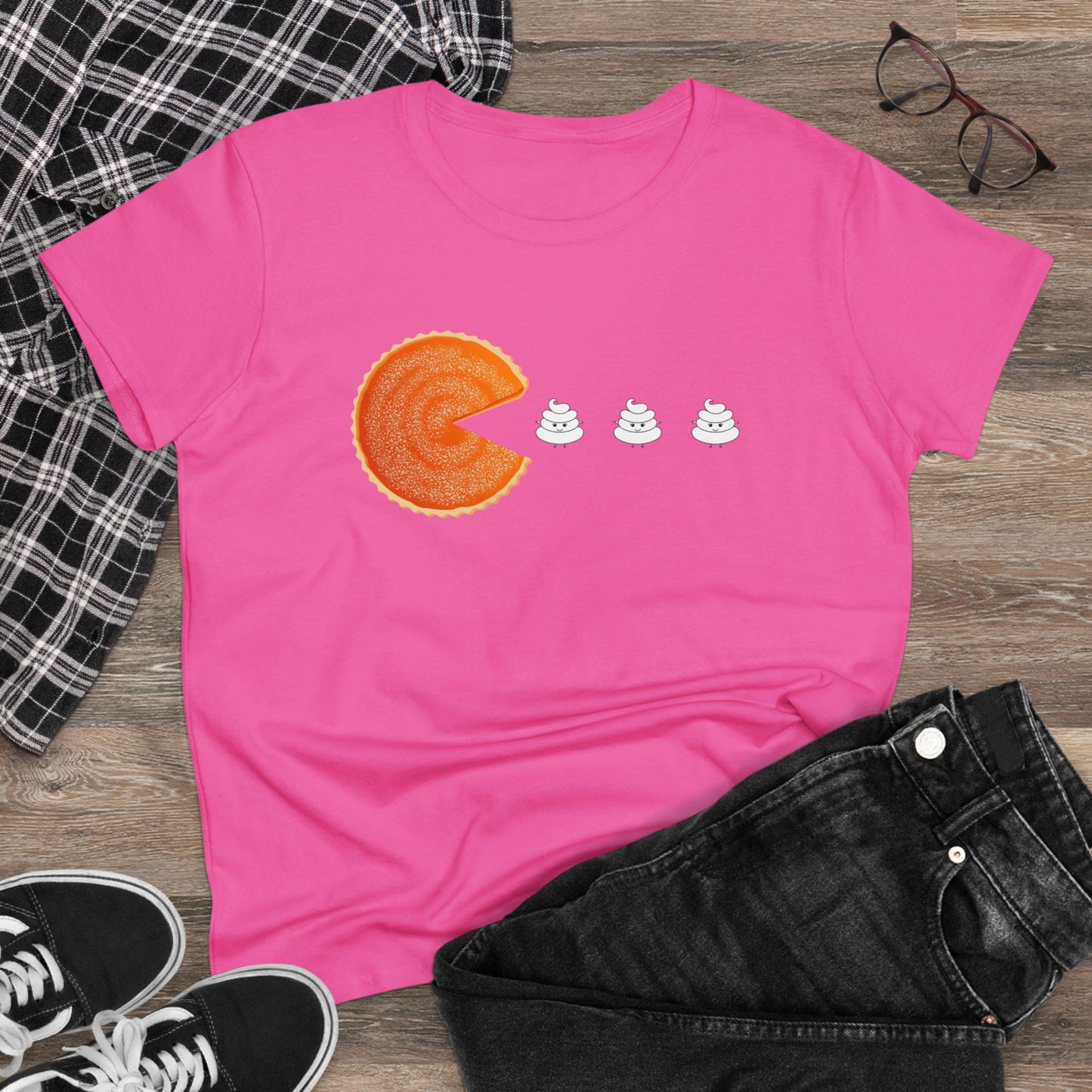 Women's Pac Man Fall Tee | Midweight Cotton Tee