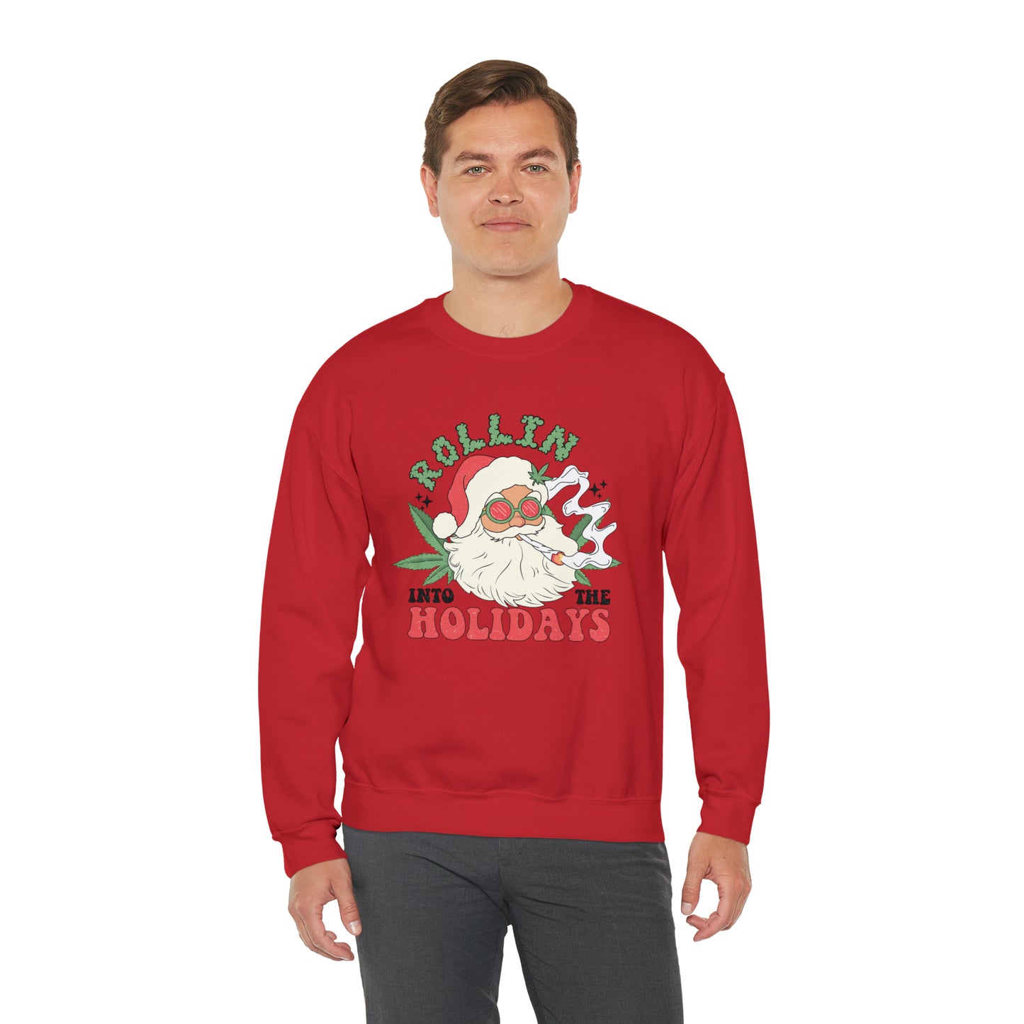 Rolling In The Holidays Christmas | Crewneck Sweatshirt | Unisex Crewneck Sweatshirt |
