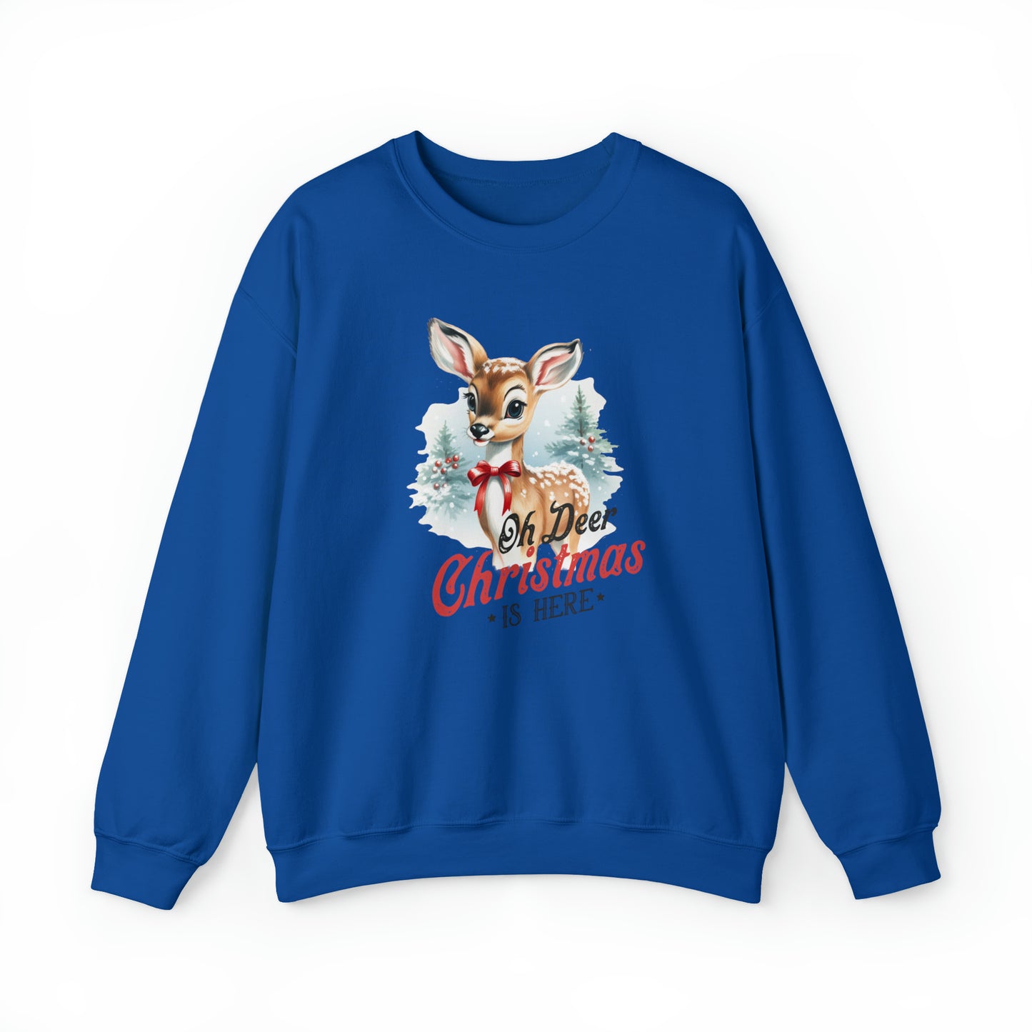 Oh Deer Its Christmas | Crewneck Sweatshirt | Unisex Sizing