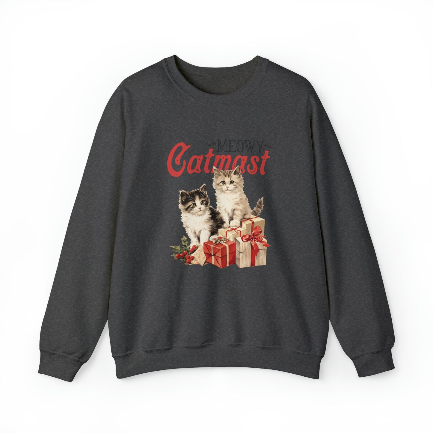 Moewy Catmas Crewneck Sweatshirt | Christmas Favorite Sweatshirt | Unisex Sizing