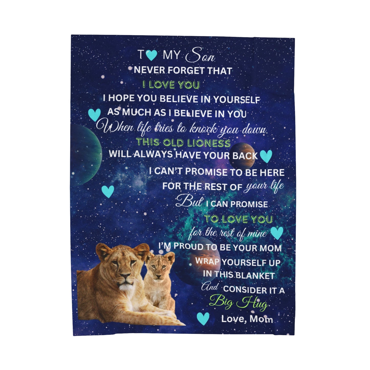 To My Son | Velveteen Plush Blanket | 60" X 80"