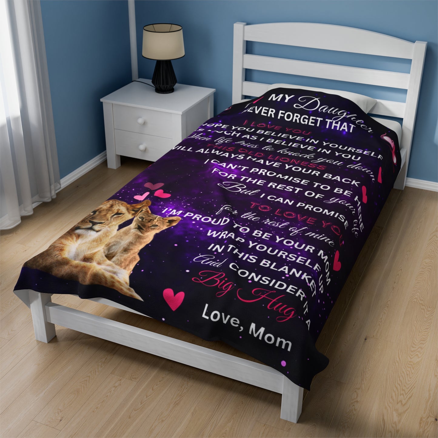 My Daughter| Velveteen Plush Blanket | 60" x 80"