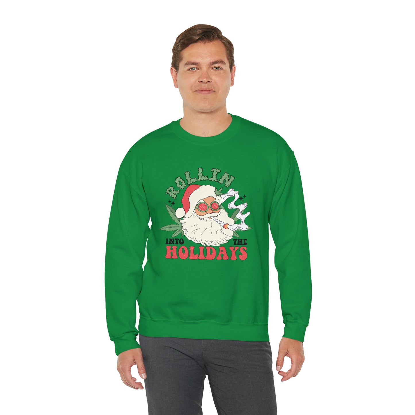 Rolling In The Holidays Christmas | Crewneck Sweatshirt | Unisex Crewneck Sweatshirt |