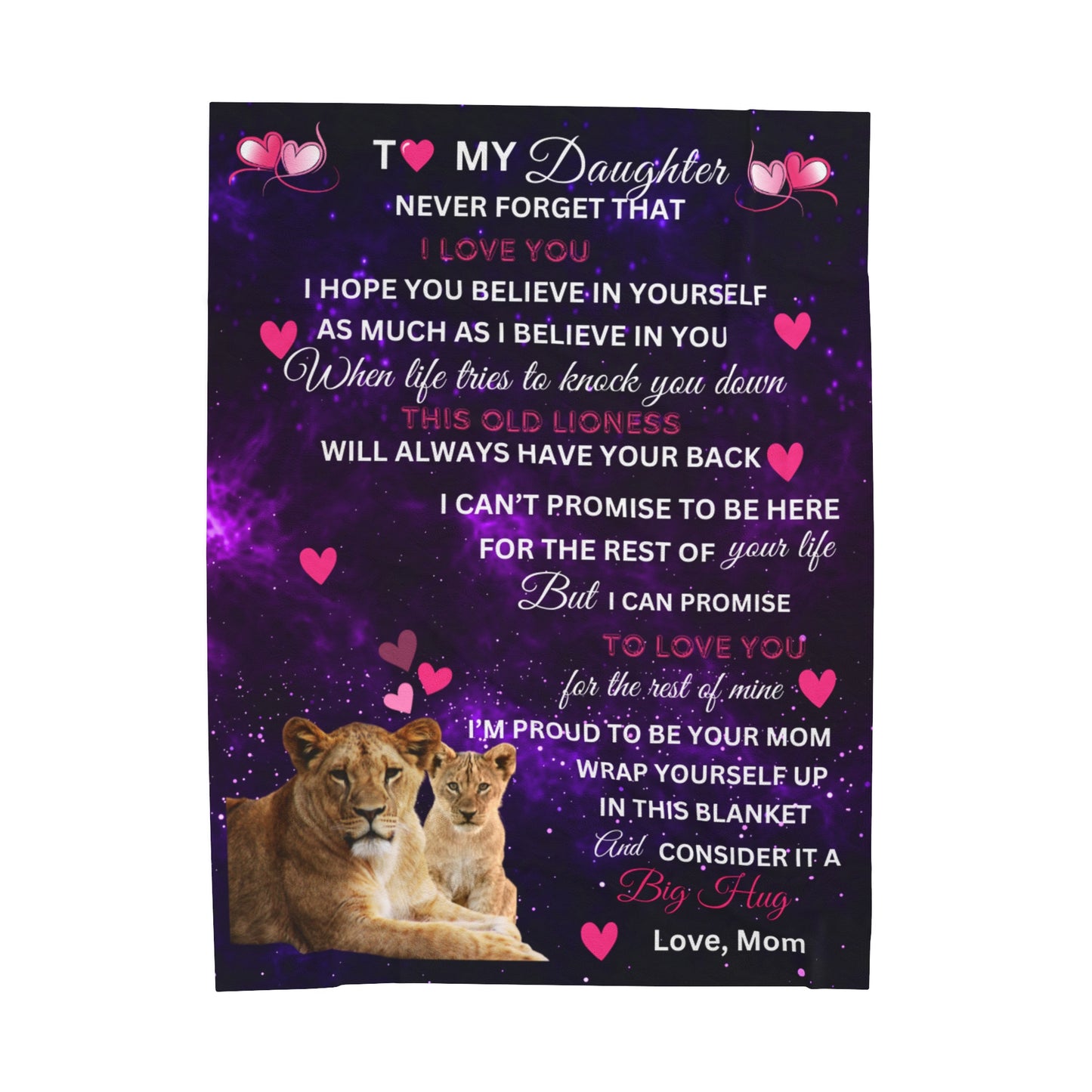 My Daughter| Velveteen Plush Blanket | 60" x 80"