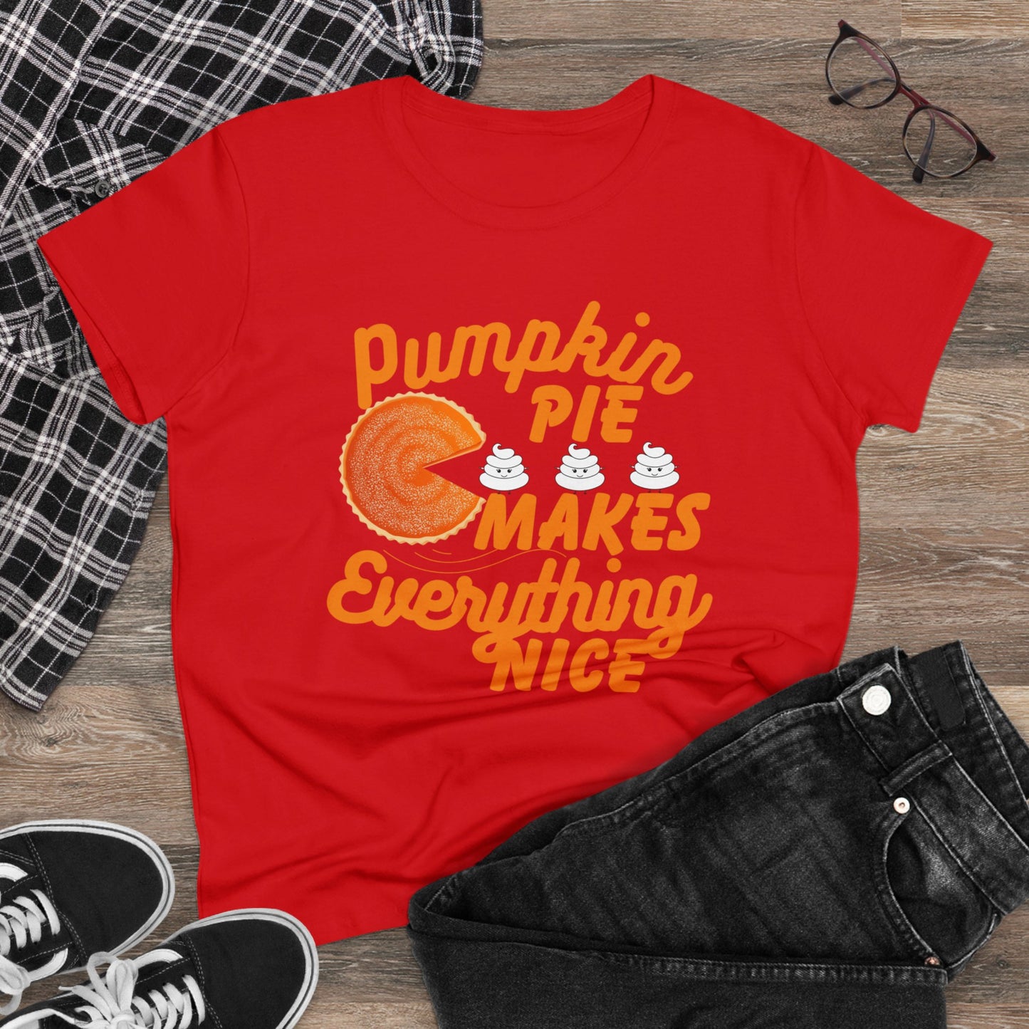 Pumpkin Spice Makes Everything Nice | Women's Midweight Cotton Tee