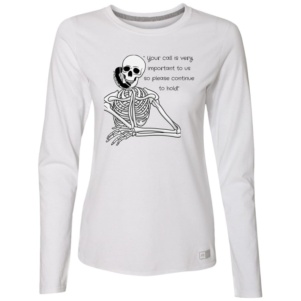 Skeleton Work Day Long Sleeve Tee