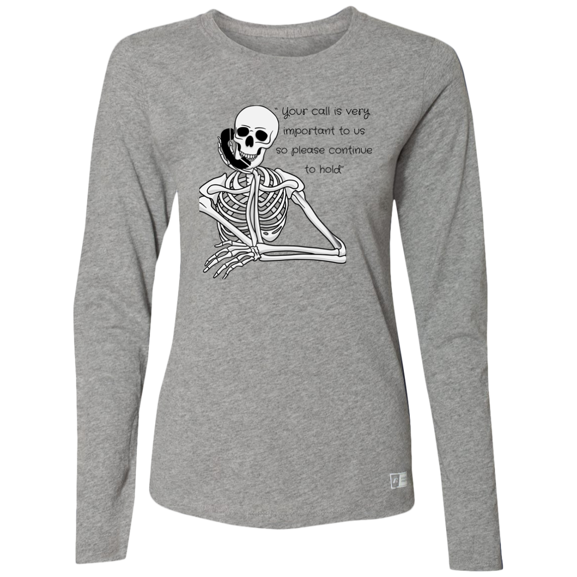 Skeleton Work Day Long Sleeve Tee