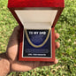 To My Dad | Cuban Link Chain | From Daughter Gift
