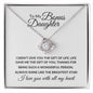 To My Bonus Daughter | Love Knot Necklace