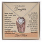 To My Daughter | Love Knot Necklace | (Yellow & White Variant)