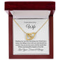 To My Beautiful Wife | Interlocking Hearts Necklace