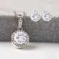 To My Daughter | Eternal Hope Necklace | + Clear CZ Earrings