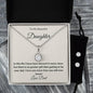To My Daughter | Eternal Hope Necklace | + Clear CZ Earrings