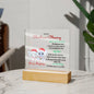 To My Christmas Blessing | Acrylic Square Plaque
